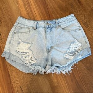Forever 21 Light Wash Denim Shorts
